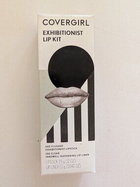 Covergirl Exhibitionist Lip Kit 505 Flushed Lipstick, 100 Clear Lip Liner